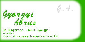 gyorgyi abrus business card